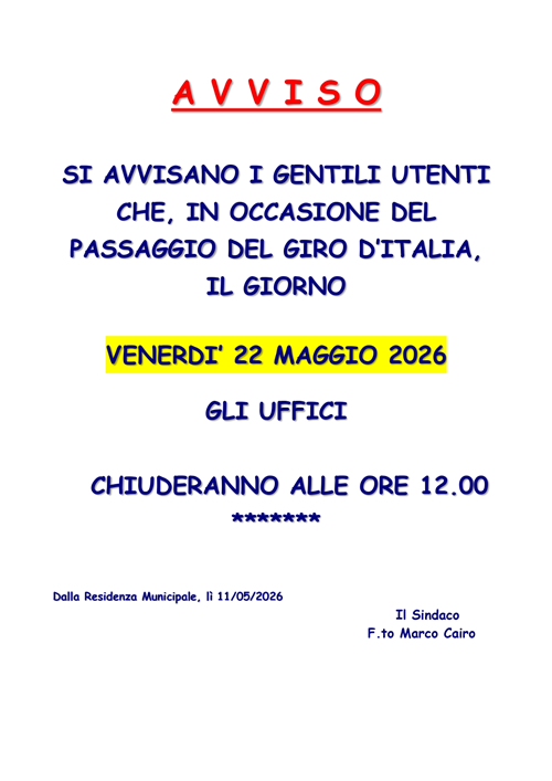 Chiusura Uffici