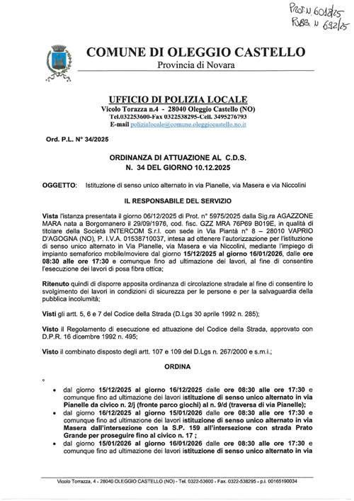 Ordinanza CdS n° 34/2025