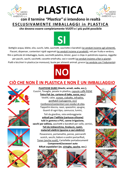 Comunicazione su difformità nella raccolta della plastica