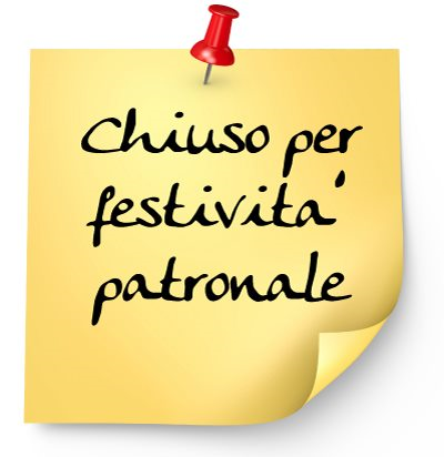 Chiusura Uffici comunali per Festività Santo Patrono.